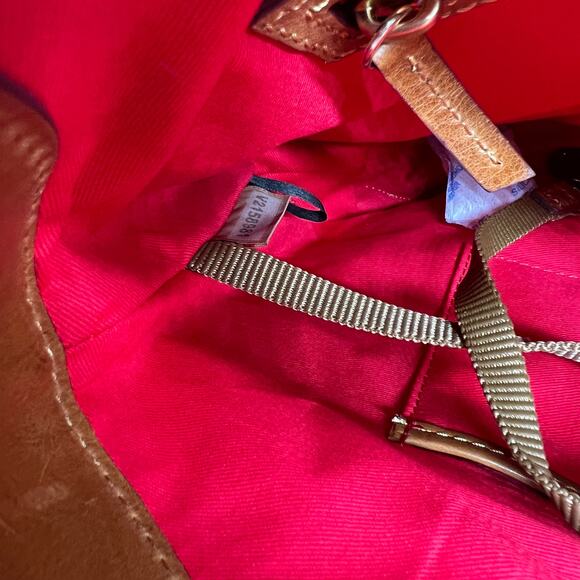 Dooney & Bourke Handbags Florentine Leather Crescent Hobo Brown Chestnut - Picture 15 of 16